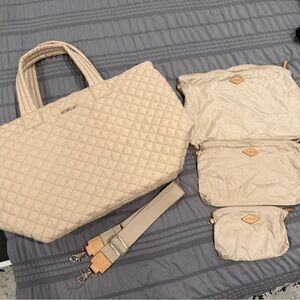 MZ Wallace Metro Tote Deluxe in Buff (Large) Comes w Dust Bag